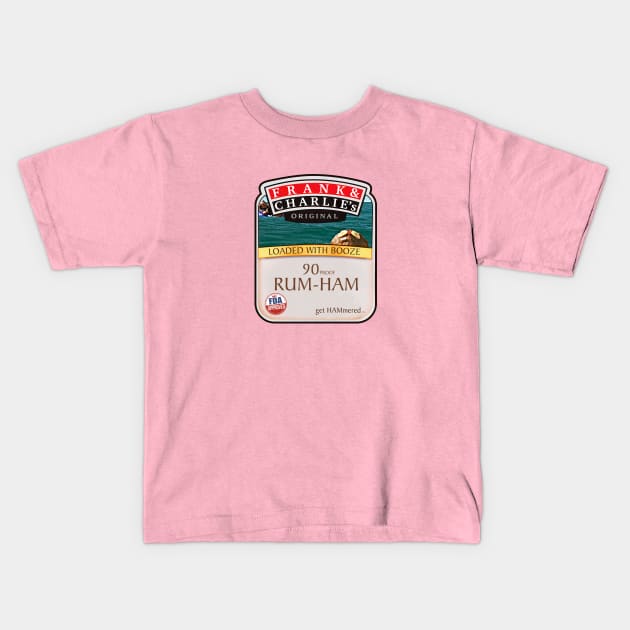 90 Proof Rum Ham Kids T-Shirt by DavidCentioli